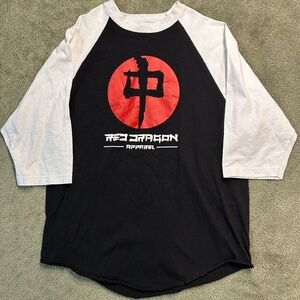 Vintage RDS Red Dragon Skate Y2K Quarter Sleeve T Shirt Size Large